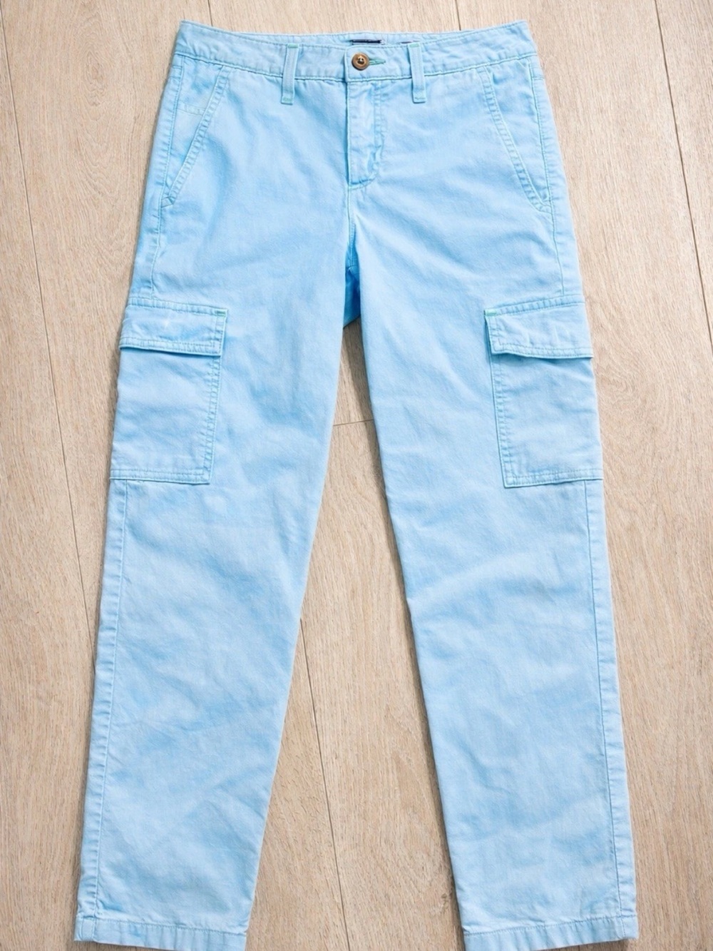 Theory Women’s Cargo Pants | Size 2 | Light Blue | Modern Utility Chic